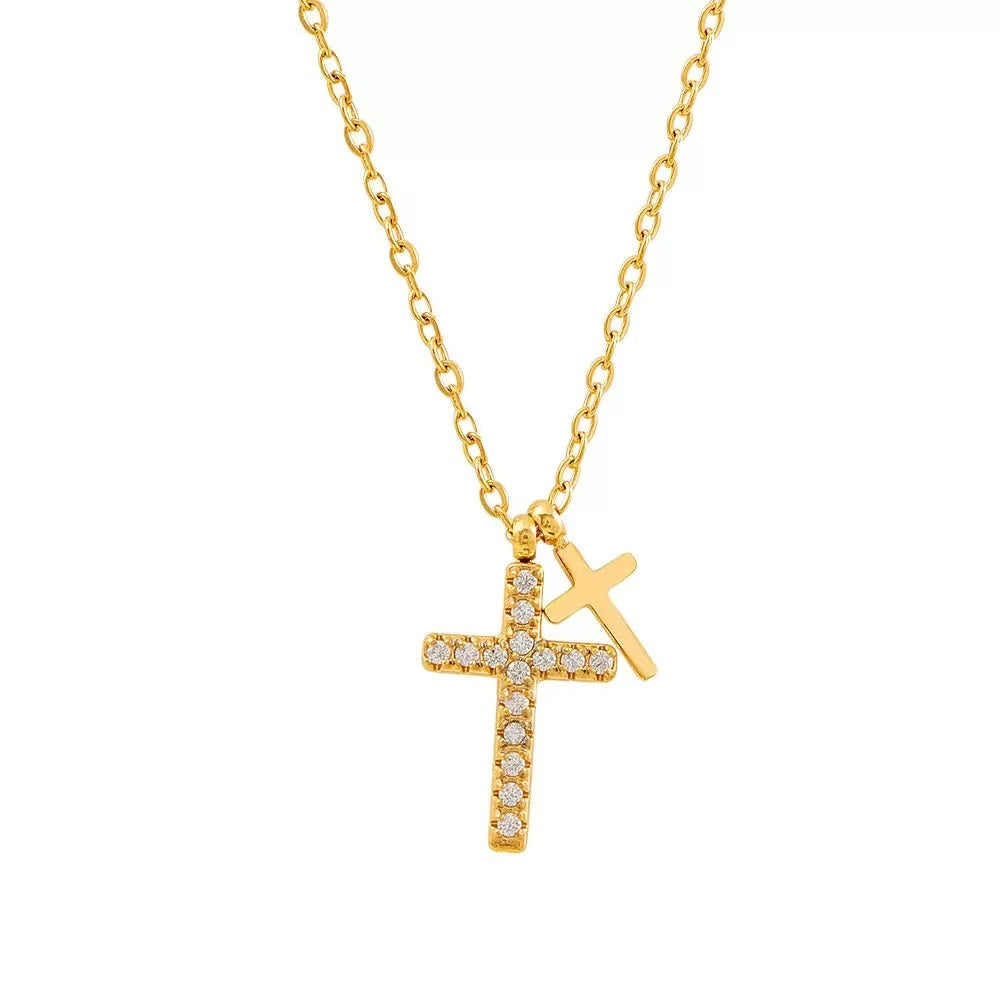 Guardian Dual Faith Cross Necklace